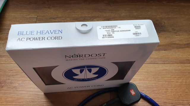 Nordost Blue Heaven power cord, UK plug, 2m - Sold 20200937