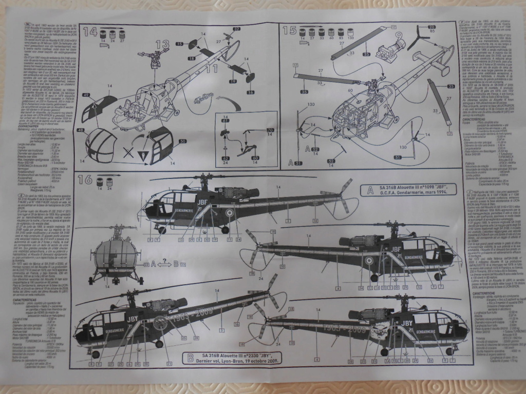 SUD AVIATION ALOUETTE III  SA 316 Gendarmerie Réf 60286 Dscn0521