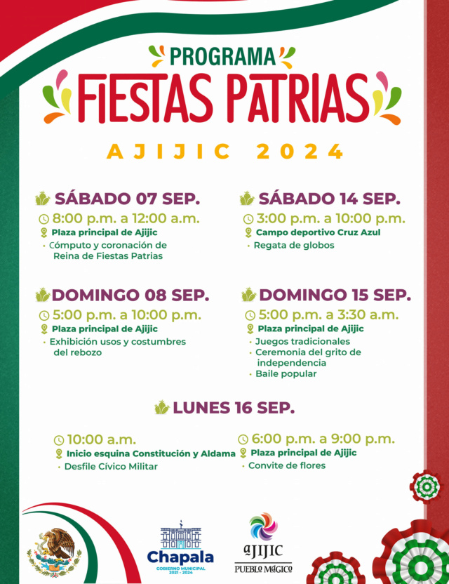 Fiestas Patrias Schedule Ajijic Ajijic15