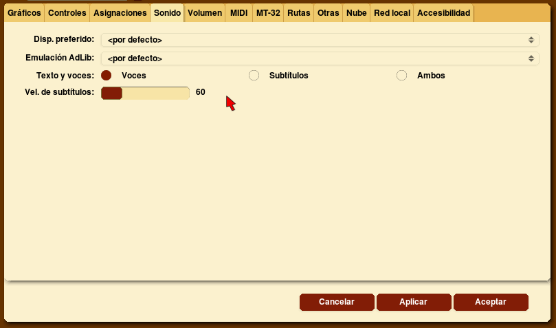 Guia completa Música ScummVM en Batocera (Roland MT32, Soundfonts, AdLib) Menu310