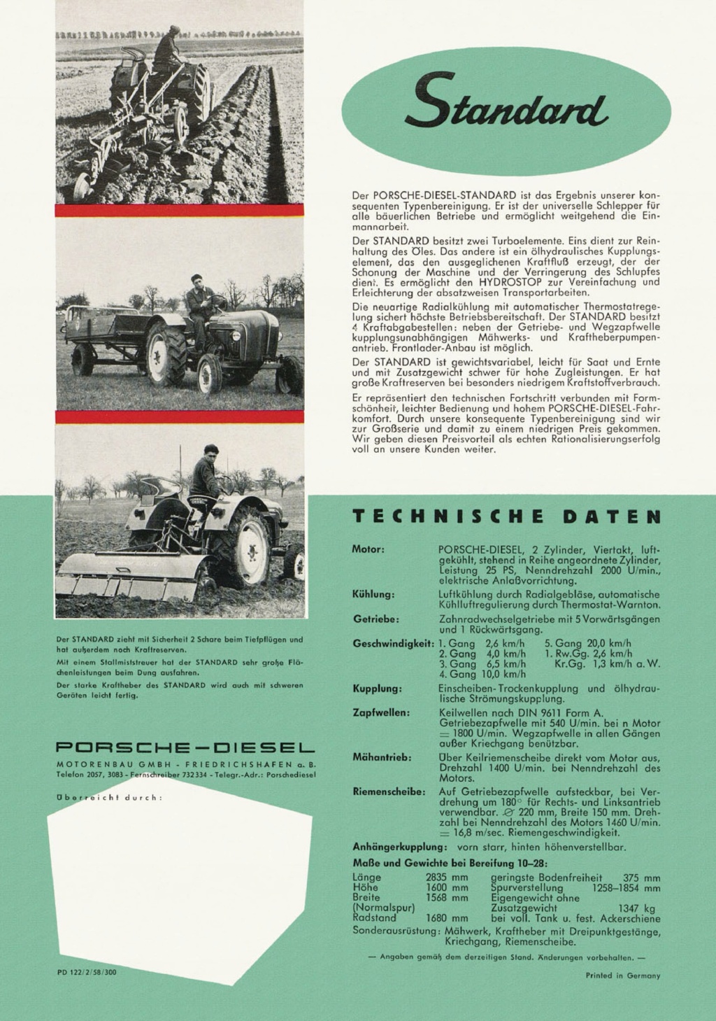 PORSCHE - PORSCHE : aussi des tracteurs! - Page 4 1958-010