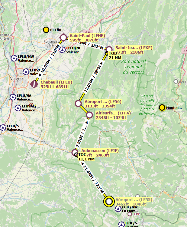 Vol de Montagne n° 6 : Rallye de Gap à Valence  Plande18