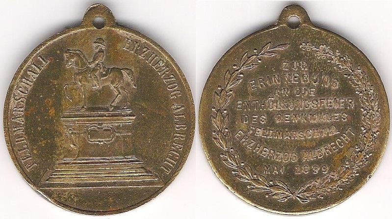 médaille commémorative du Maréchale Archiduc Albrecht .1899 Medail11