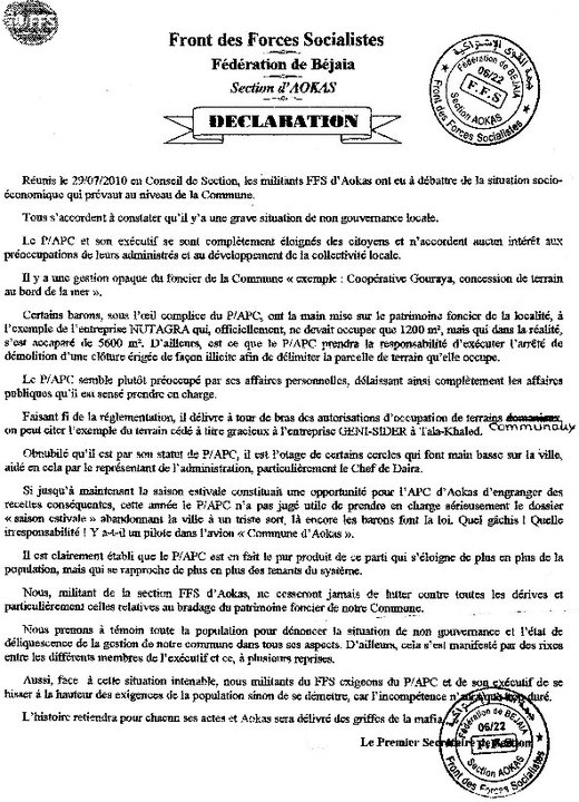 declaration de la section FFS d'Aokas  Ffs10
