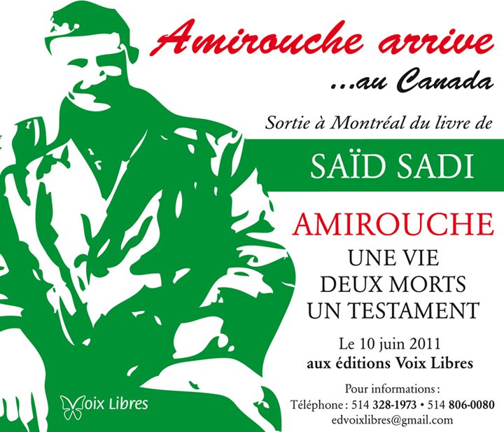 Amirouche arrive... au Canada Sadi10