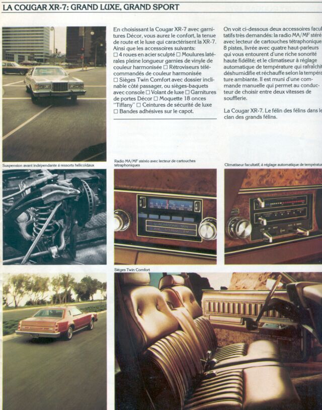 Brochures Ford & Mercury en francais 1978co14