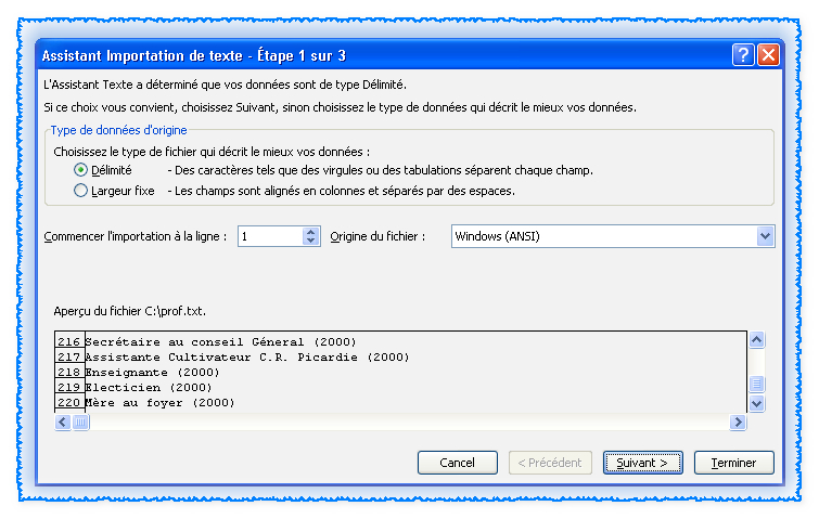 Stats sur les métiers ? 194