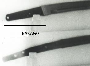 Les diffrentes parties du sabre Nakago10