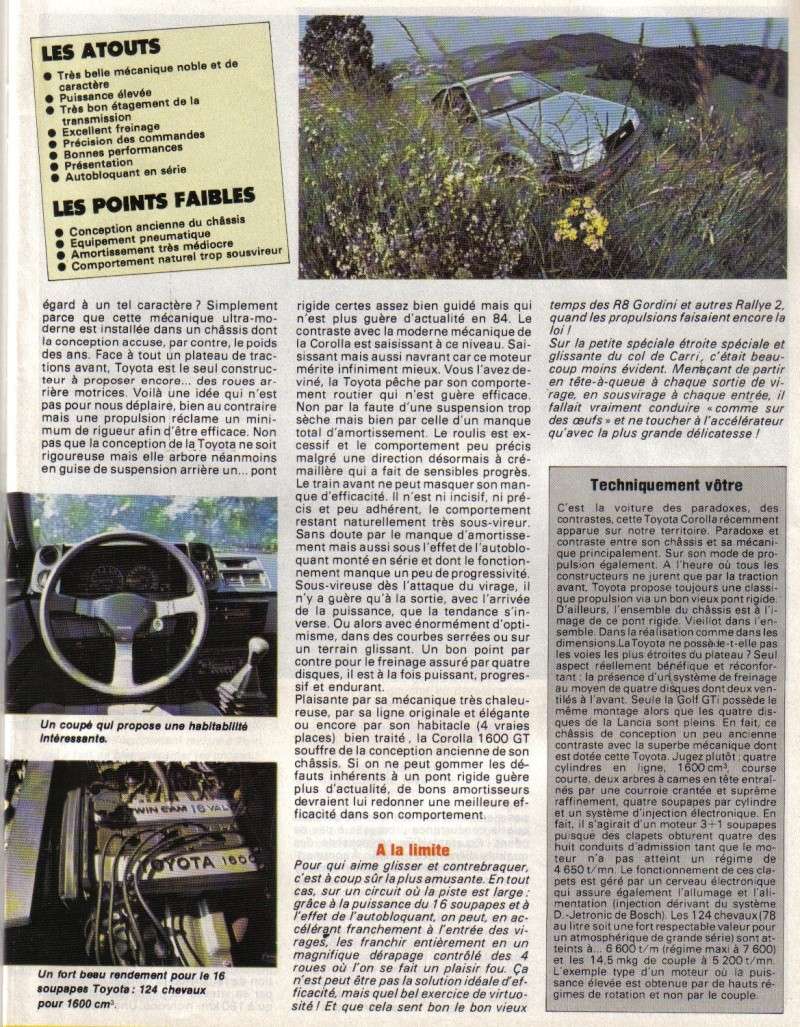 Corolla GT - AE86 - Descriptions, articles & photos... Essais13