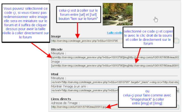 Insérer une photo dans votre message Servim11