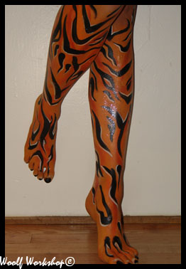[Body Painting] Jambes flines (Tigre) Jambes10