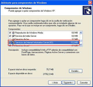 Instalao de IIS em Windows XP Selecc10