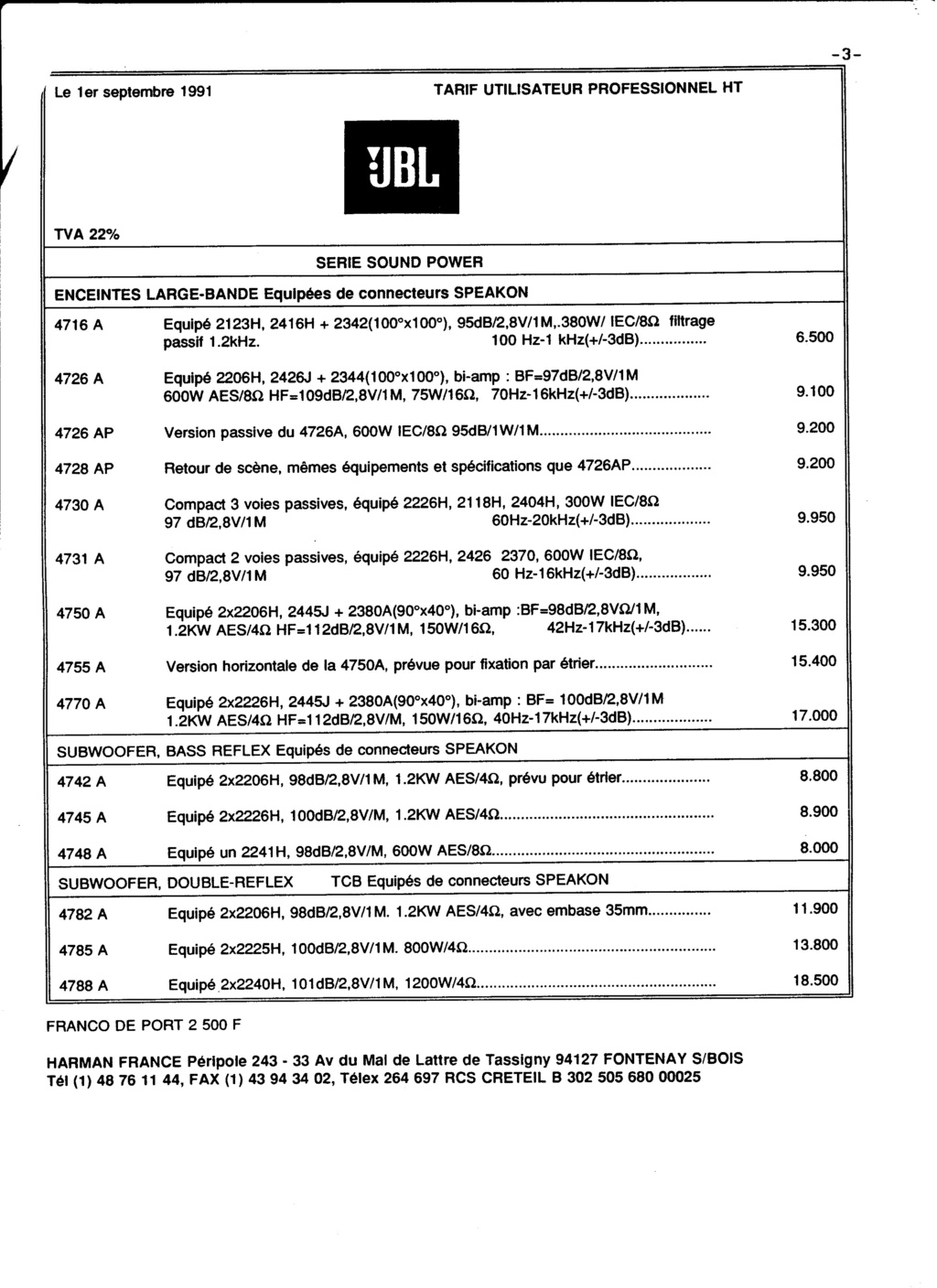 Tarif neuf du vintage pour donner une idée (gamme HIFI et pro de la fin des années 70 au début des années 2000) Numzo691