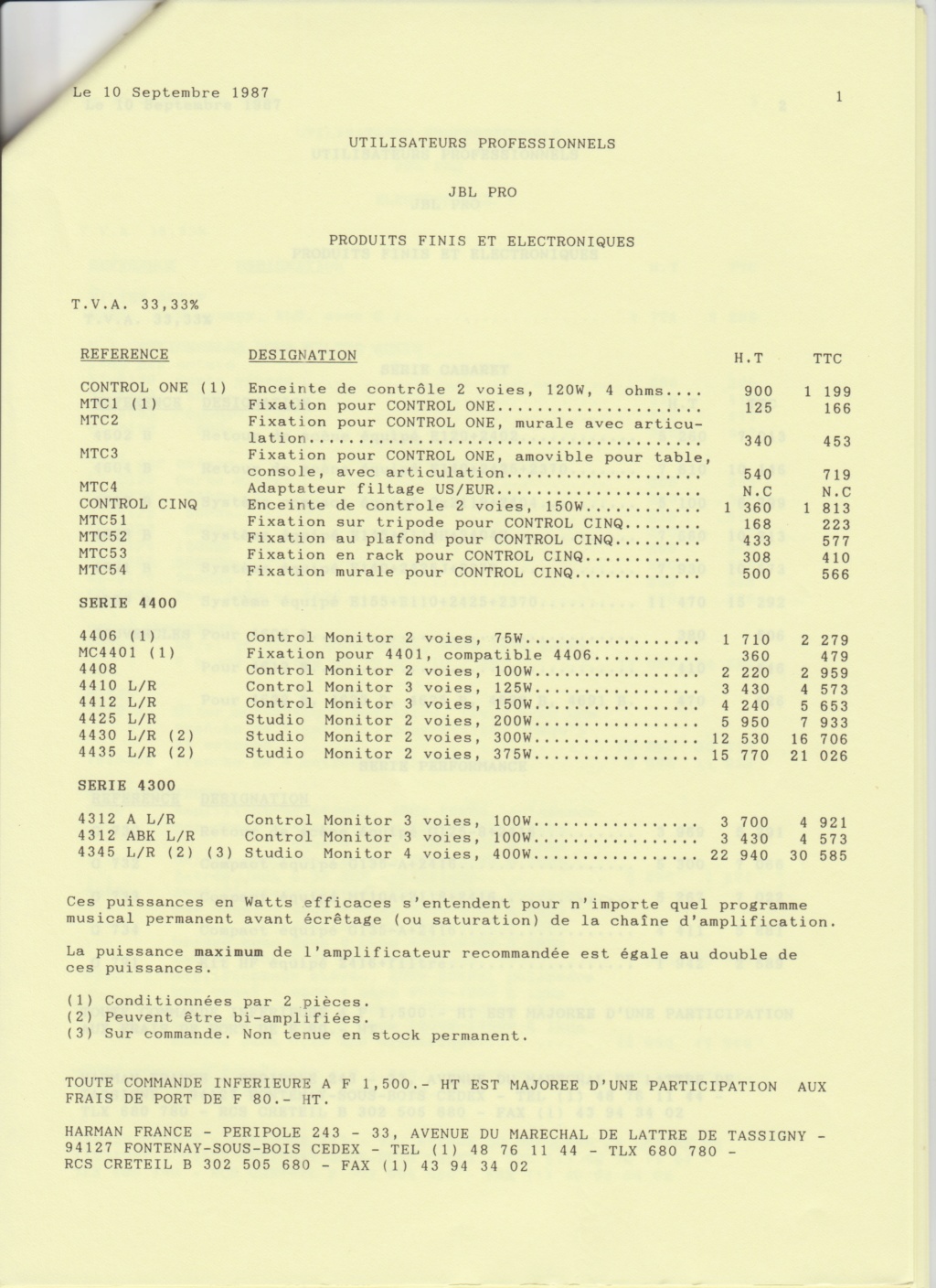 Tarif neuf du vintage pour donner une idée (gamme HIFI et pro de la fin des années 70 au début des années 2000) Numzo731