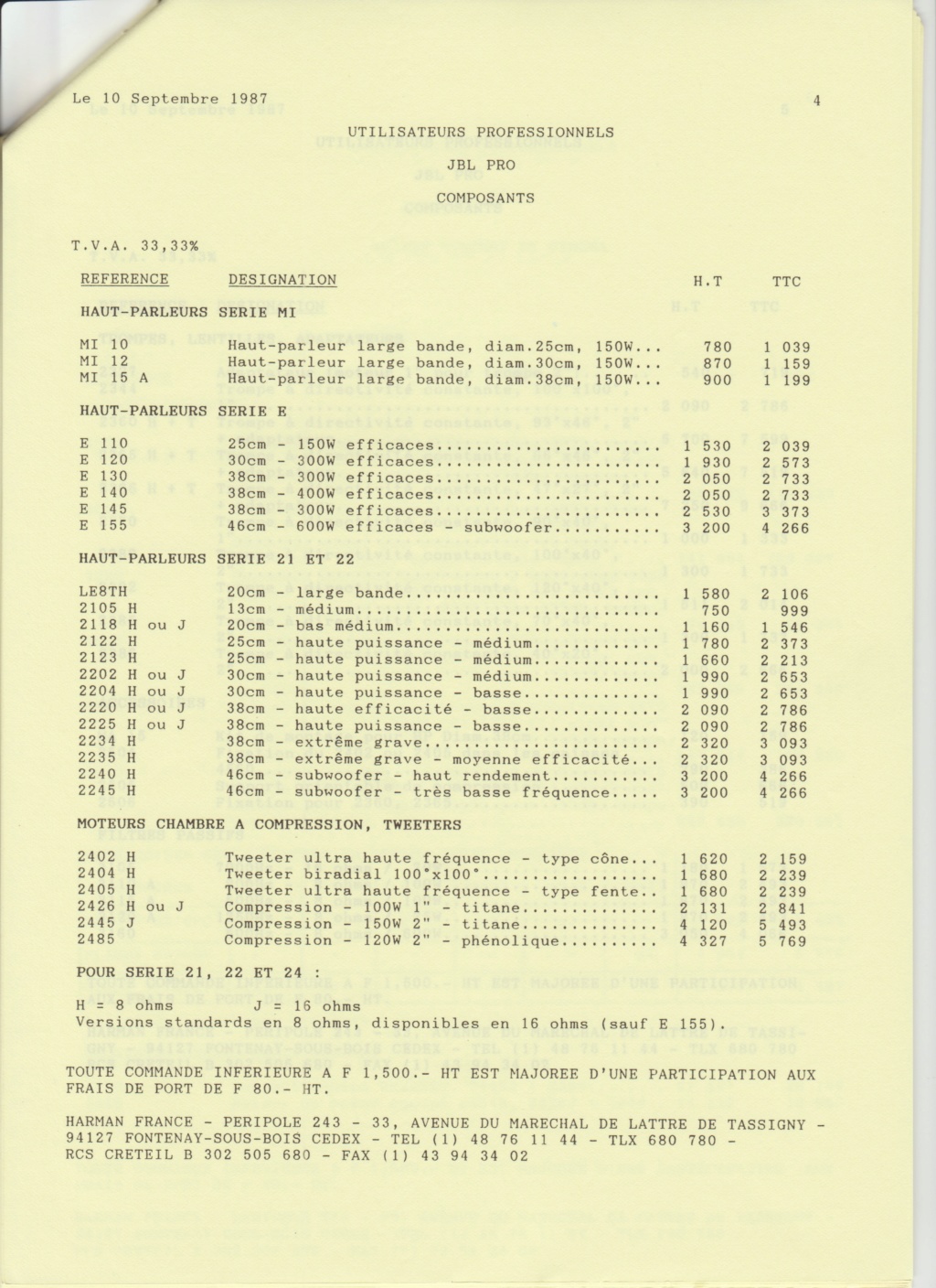 Tarif neuf du vintage pour donner une idée (gamme HIFI et pro de la fin des années 70 au début des années 2000) Numzo734
