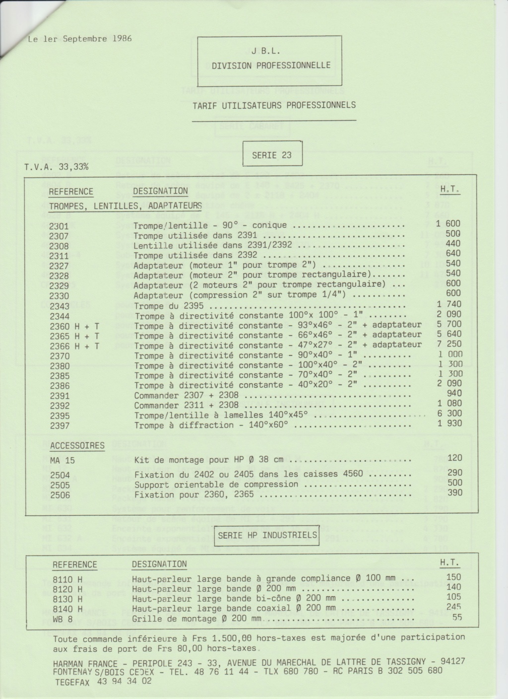 Tarif neuf du vintage pour donner une idée (gamme HIFI et pro de la fin des années 70 au début des années 2000) Numzo746