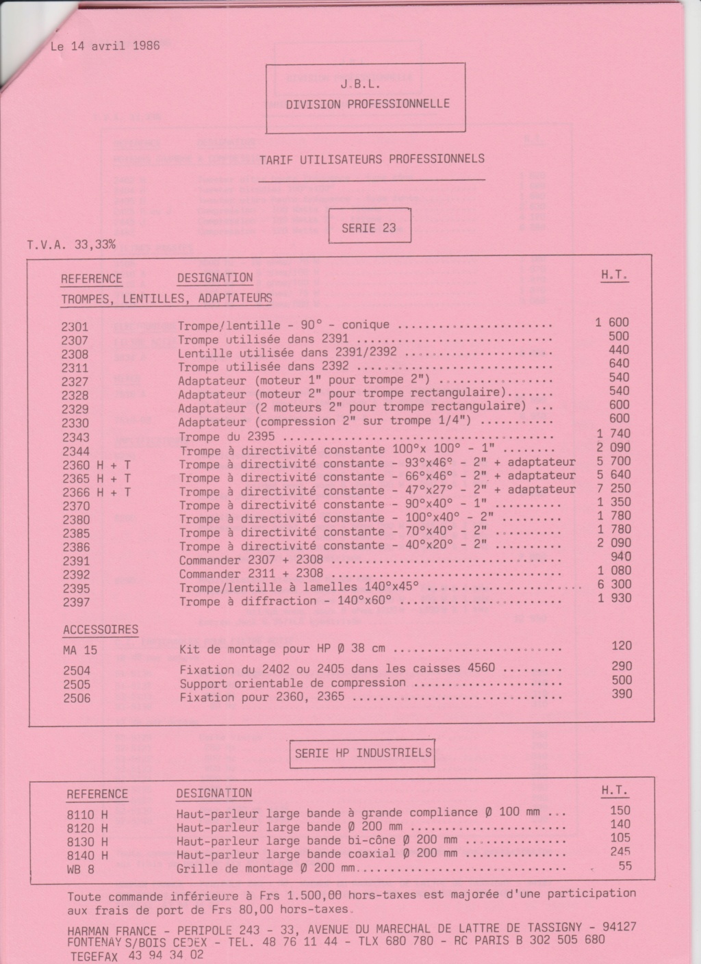 Tarif neuf du vintage pour donner une idée (gamme HIFI et pro de la fin des années 70 au début des années 2000) Numzo761