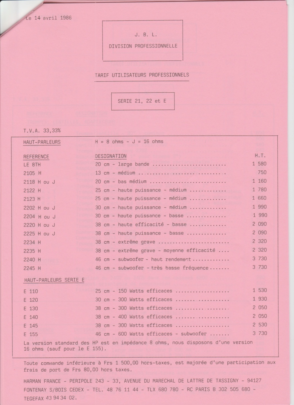Tarif neuf du vintage pour donner une idée (gamme HIFI et pro de la fin des années 70 au début des années 2000) Numzo769
