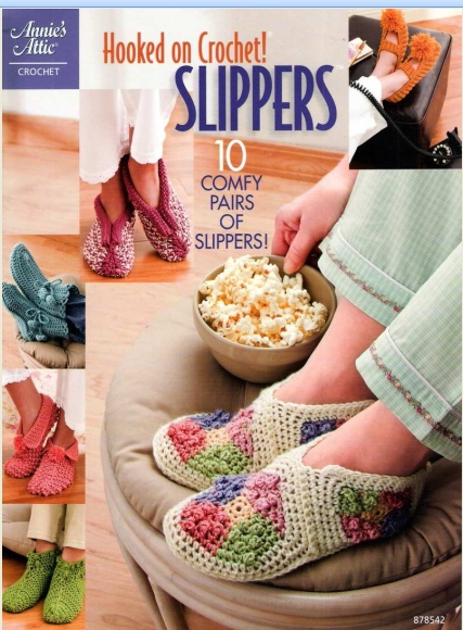 hooked on slippers_ حياكة الخف بالسناره الواحده ( الكروشيه ) Hooked11