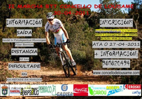 II MARCHA BTT DE LOUSAME  Cartel13