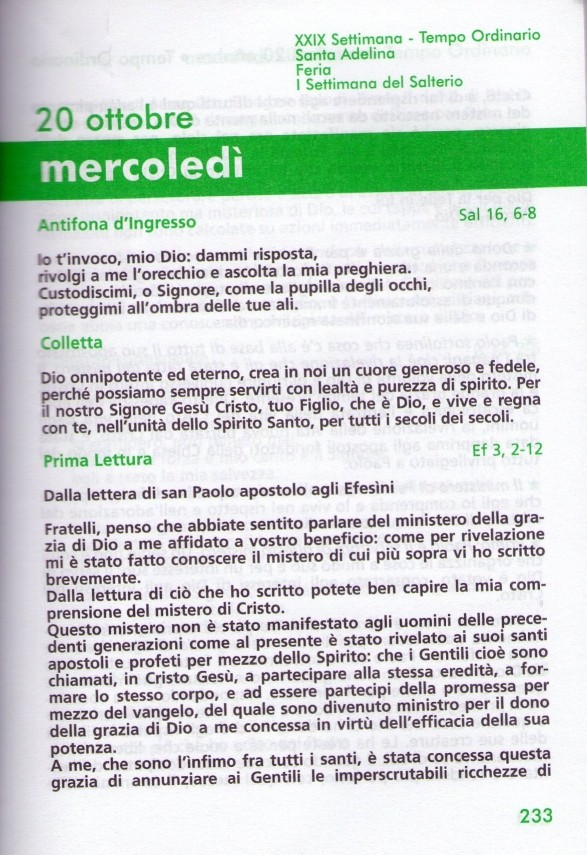 mercoledì 20 ottobre 23310