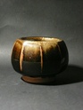 studio pottery tenmoko glazed bowl or chawan - AC mark Tenmok10