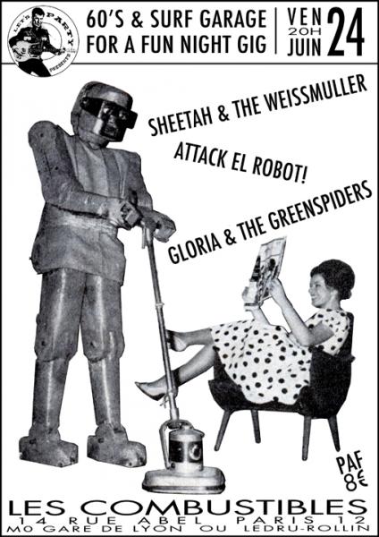 Sheetah  Weissmuller + Attack el Robot + Gloria greenspiders L-110