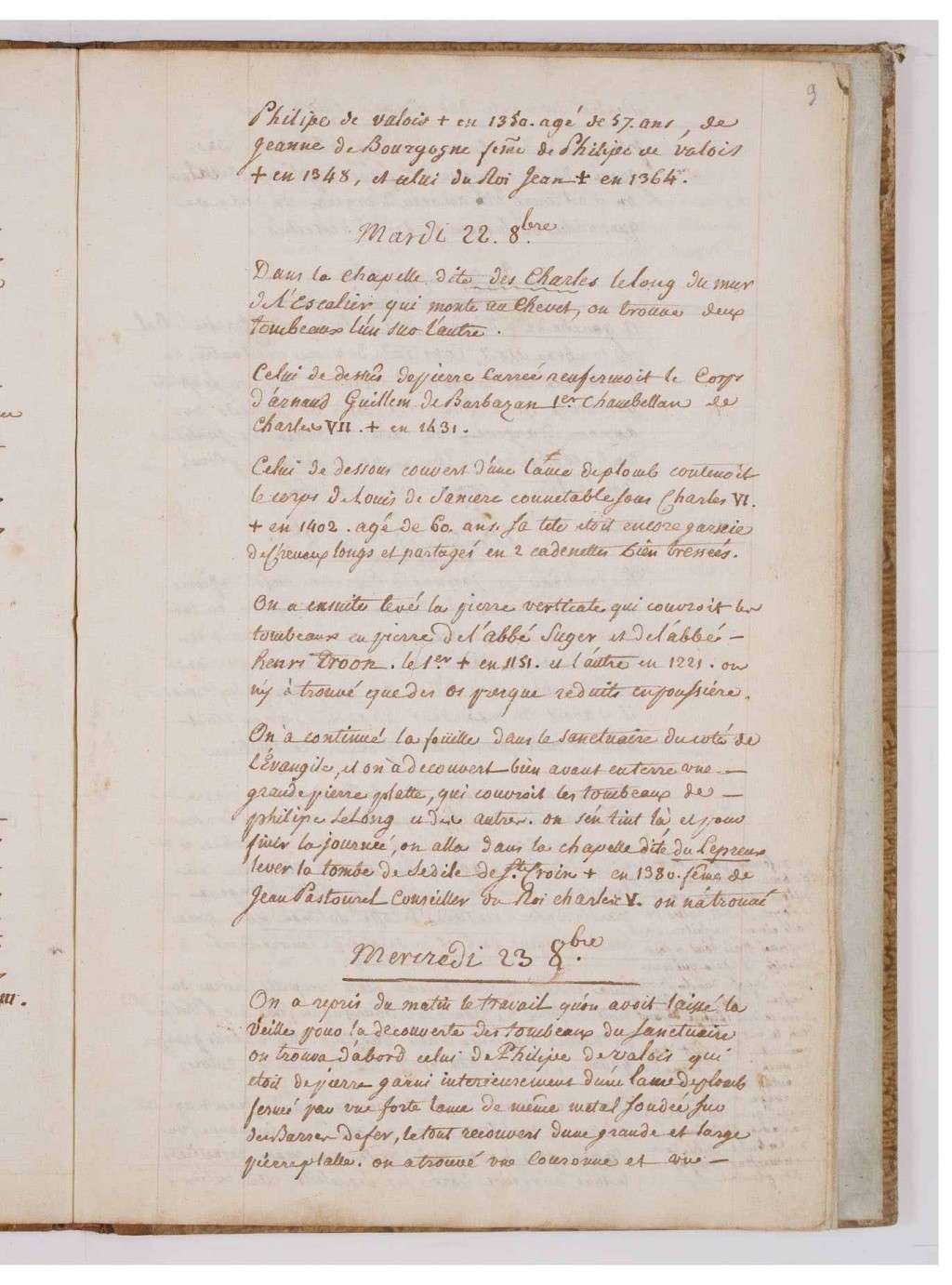 Procès-verbal de l'extraction des cercueils royaux et princiers du 18 octobre 1793 au 18 janvier 1794 0001712