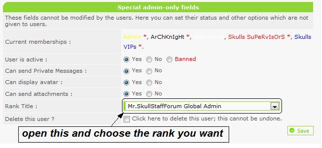 Modifying Ranks 214