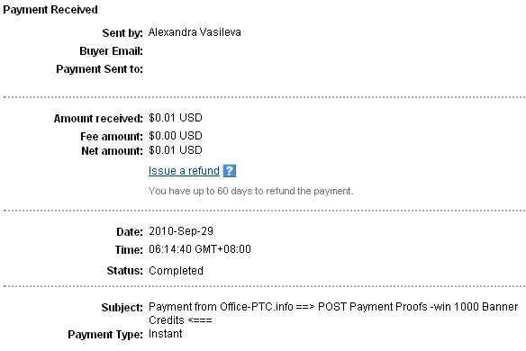my 1st Payment Of110