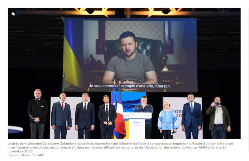 Zelensky appelle les maires français à fournir de l'aide pour "survivre à l'hiver" Imag1326