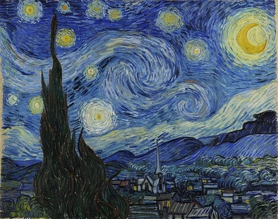 NOCHE ESTRELLADA-Vicent van Gogh Van-go10