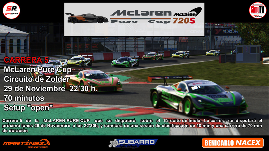 McLAREN PURE CUP - CARRERA 5 - ZOLDER - 29 NOVIEMBRE  Cartel48
