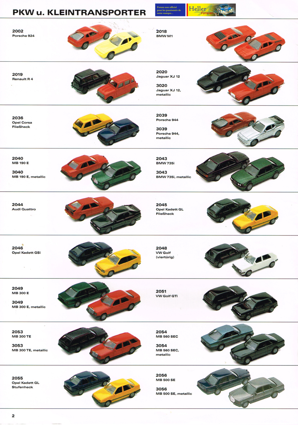 [WAGENER 1990] Catalogue miniatures automobiles - HERPA 1990 210