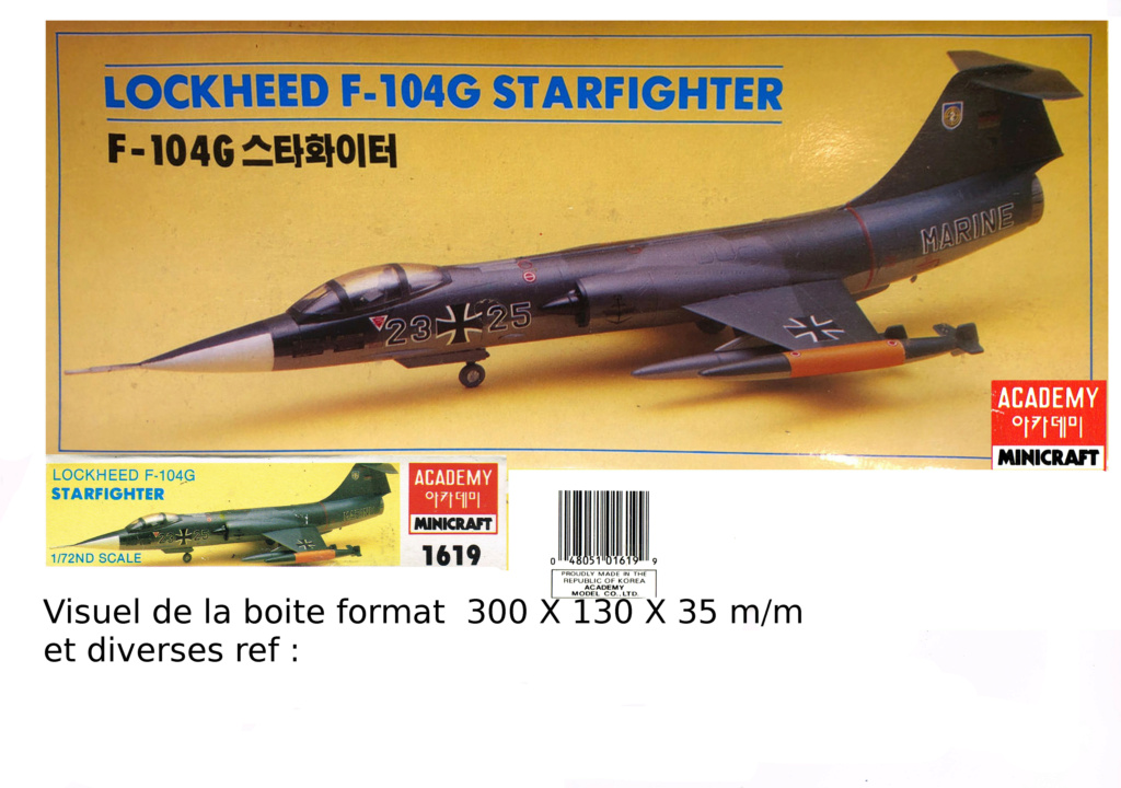 [ACADEMY] LOCKHEED F 104 G STARFIGHTER 1/72ème Réf 1619  Cci28110