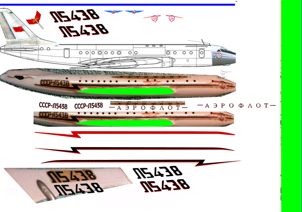 [AURORA] TUPOLEV Tu 104  échelle approximative  1/144- 1/130 Réf 127 80 Dzocal12