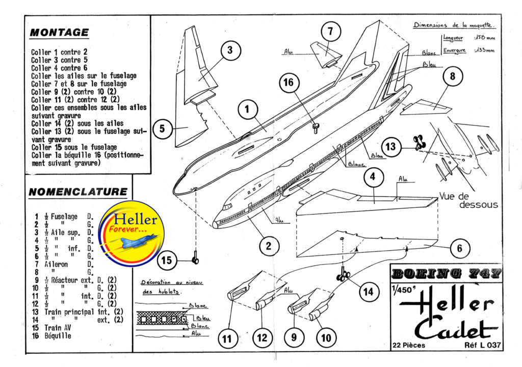 BOEING 747 1/450ème Réf CADET L 037 Notice Plan_b10