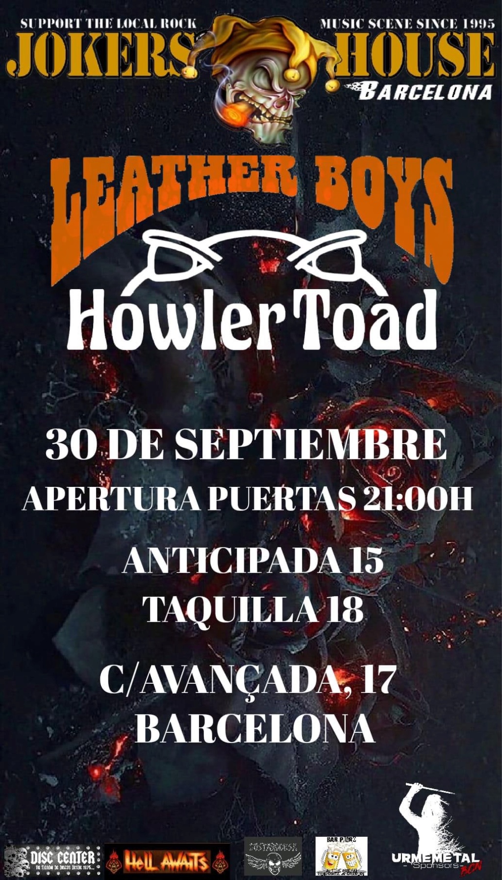Concierto Leather Boys junto a Midnite Motel en Barcelona 30/09/2023 Sala Jokers House Img_5510