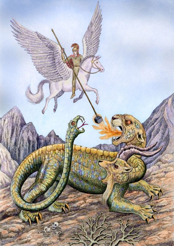 créatures - Créatures mythologiques : Gorgone, Méduse, Pégase, Chimère.. 7c708810