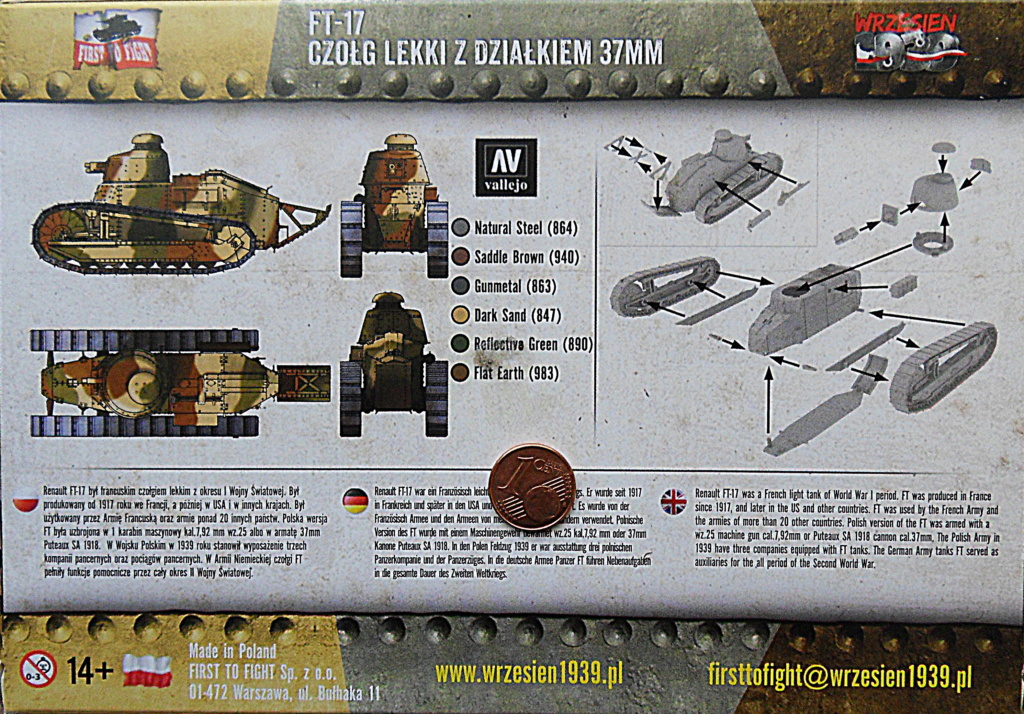 [FIRST TO FIGHT) RENAULT FT-17 Réf PL1939-021 Box_ve11
