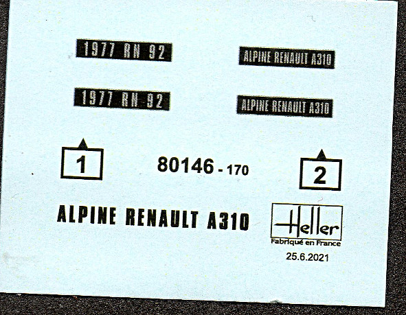 ALPINE A310 Réf 80146  Decals26