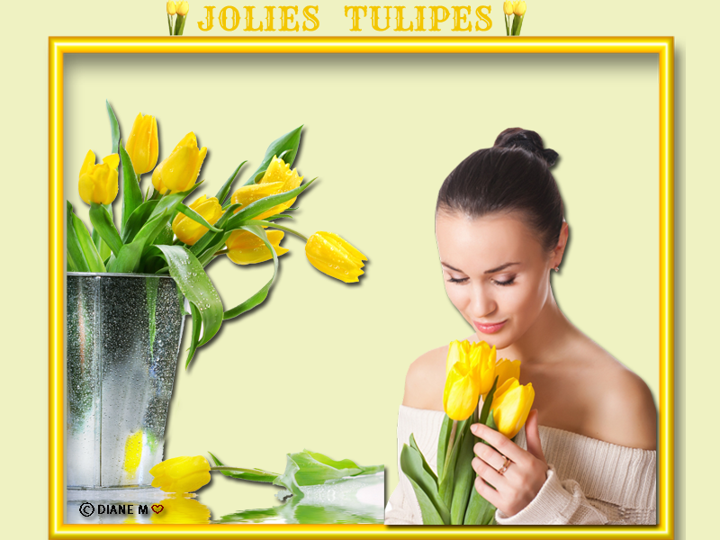 Défi du 26-27 Octobre/ Tulipes jaune Mamy1411