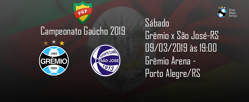 (Vitória)Grêmio 3 x 0 São José-RS   09/03/2019 às 19:00     9° Rodada Grexsj10