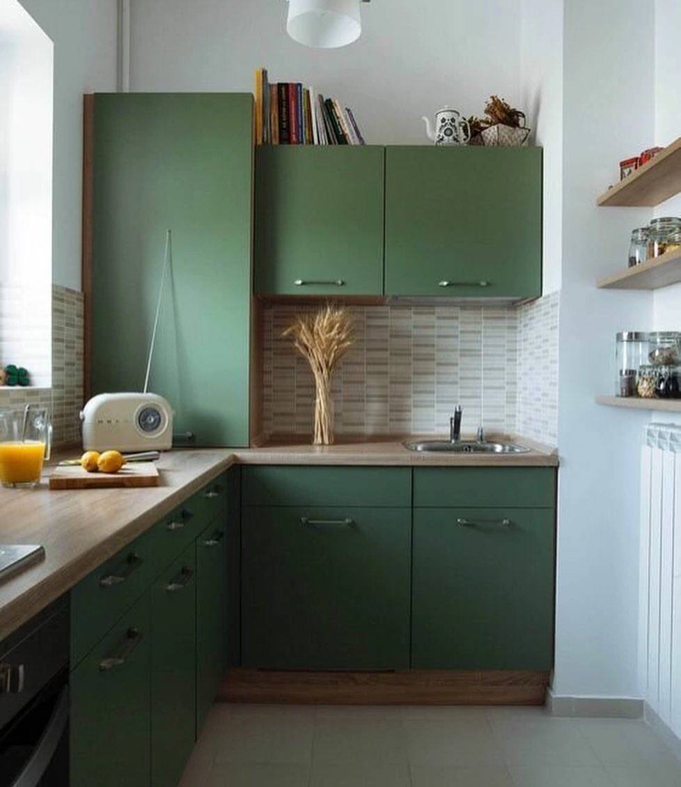 Подборка интересных зеленых кухонь для современного интерьера Photo_97