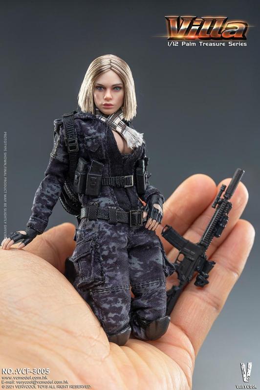 NEW PRODUCT: 1/12 Verycool VCF-3005 Black MC Camouflage Women Soldier Villa 0426