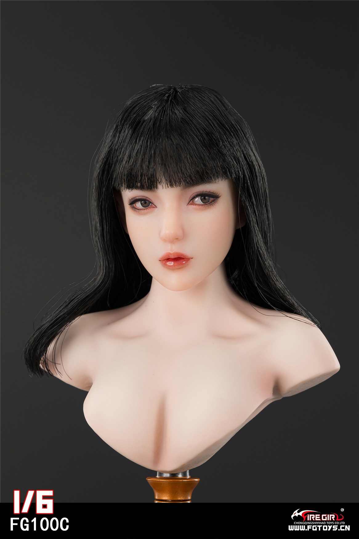 headsculpt - NEW PRODUCT: Fire Girl Toys: Western Girl-Aisha [movable eyes, ABC three hairstyles] (#FG100)  4813