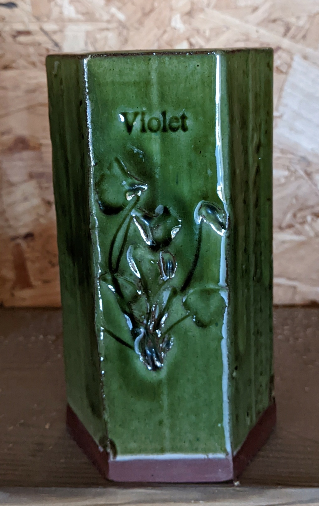 Chawton Pottery, green vase - Tony Lattimer  Pxl_2041
