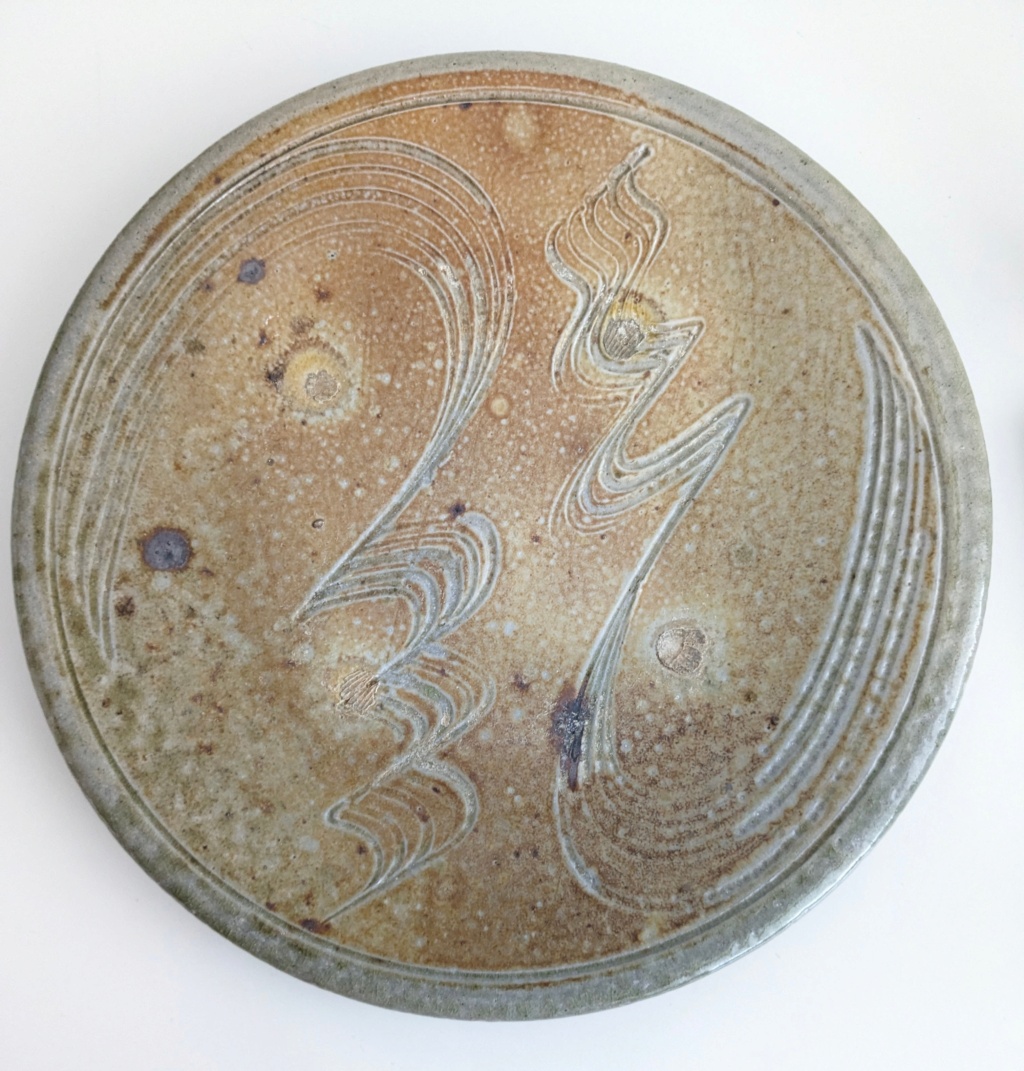 Round plate with swirls, K mark - Mark Griffiths  Pxl_2109