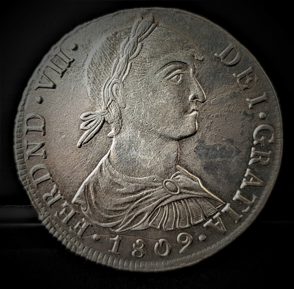 Fernando VII. 8 reales. 1809. Lima. JP (Busto Indígena) 20201127