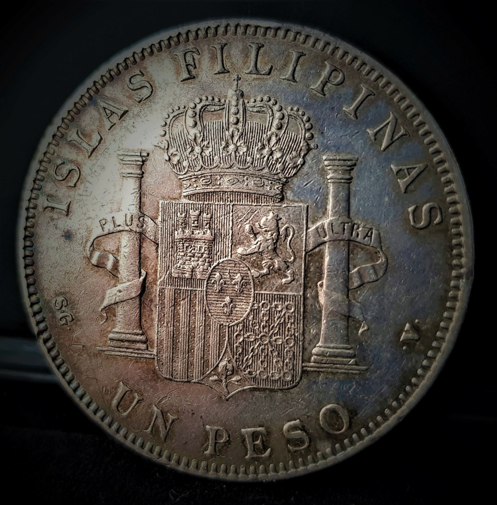 1 Peso de 1897 de Alfonso Xlll de Filipinas 20210330